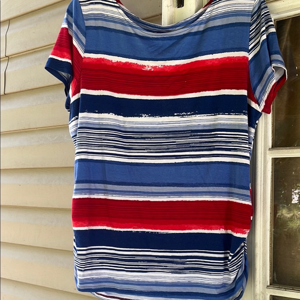Ruby Rd. Red white and blue T-shirt perfect for any patriotic holiday.
